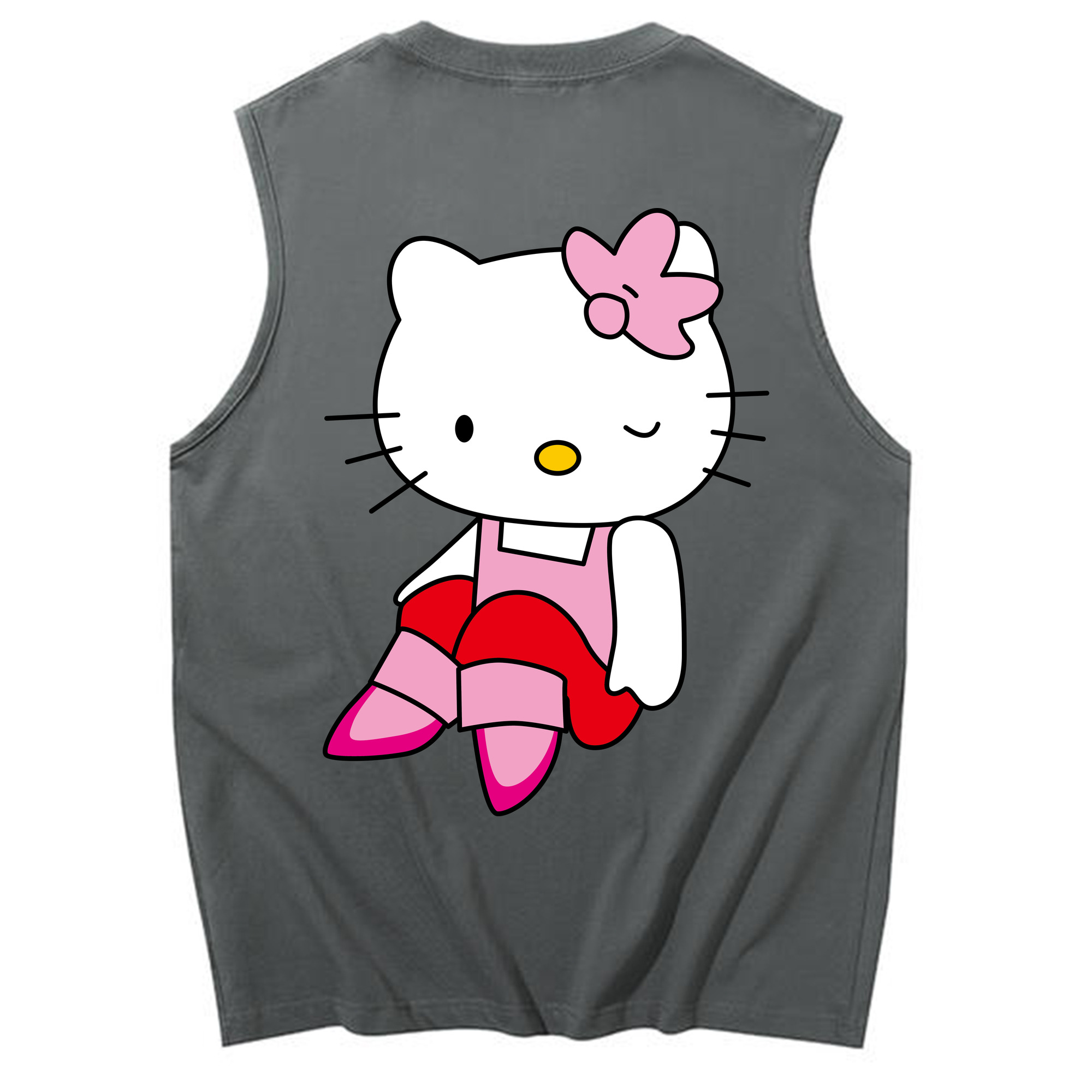 （画像用） Hello Kitty ハローキティ コットン100％タンクトップ（背面プリント）